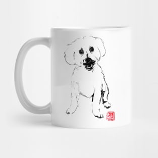 small white dog Mug